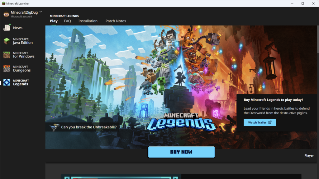 Minecraft Launcher screenshot 2