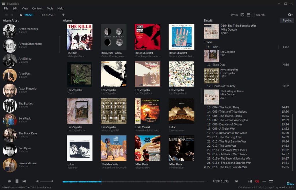 MusicBee screenshot 3